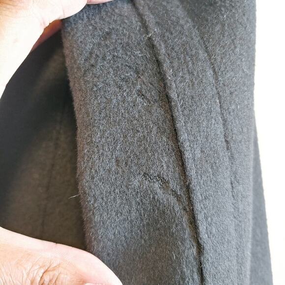 J. Crew Women's Black Wool Double Breasted Pea Coat Sz M Academia Preppy Winter - Picture 9 of 12